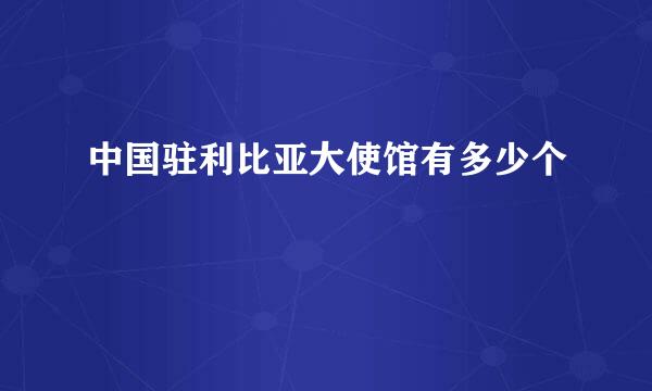 中国驻利比亚大使馆有多少个