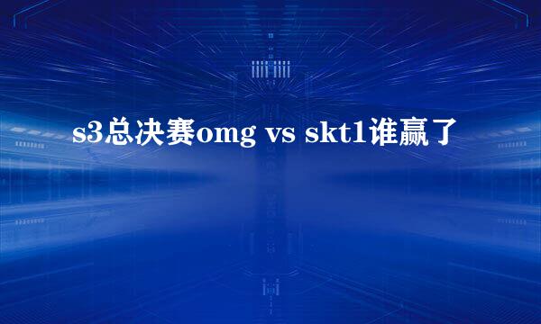 s3总决赛omg vs skt1谁赢了