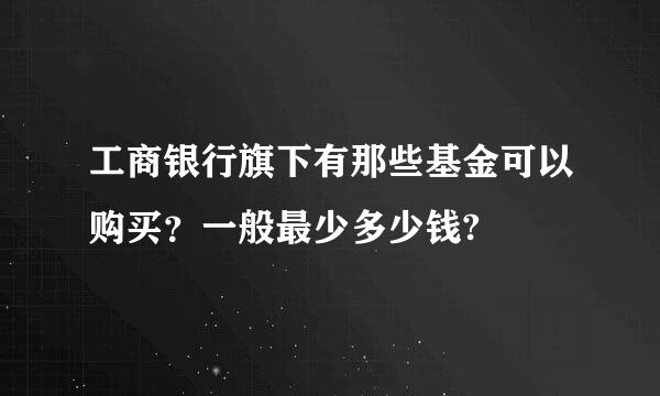 工商银行旗下有那些基金可以购买？一般最少多少钱?