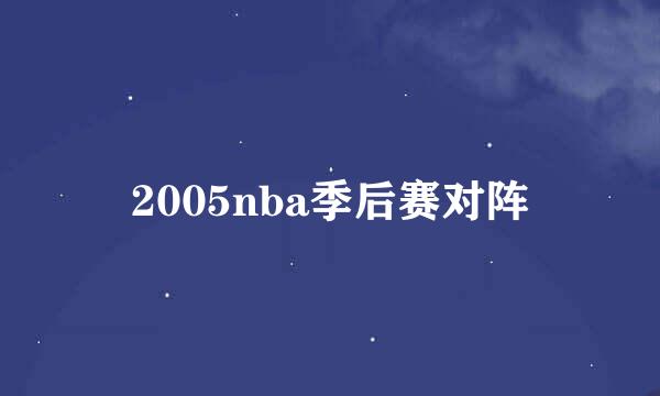 2005nba季后赛对阵