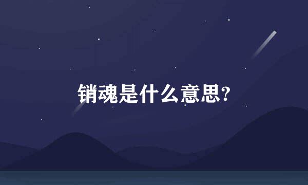 销魂是什么意思?