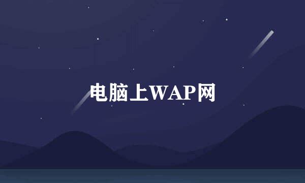 电脑上WAP网