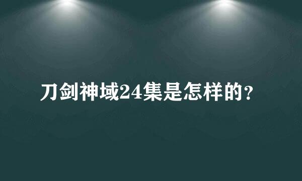 刀剑神域24集是怎样的？