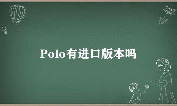 Polo有进口版本吗