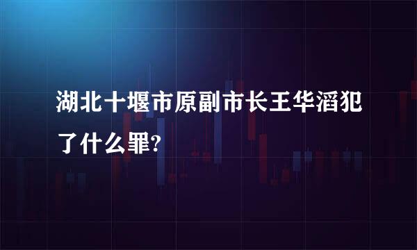 湖北十堰市原副市长王华滔犯了什么罪?