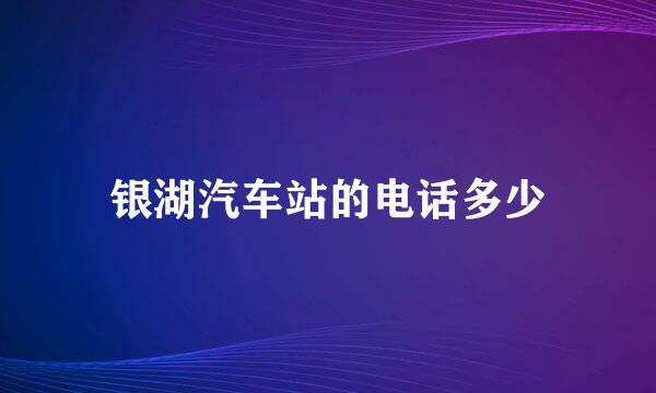 银湖汽车站的电话多少