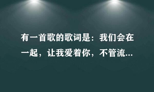 有一首歌的歌词是：我们会在一起，让我爱着你，不管流言蜚语，我会保护你。这首歌的名字叫什么？