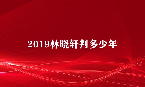 2019林晓轩判多少年