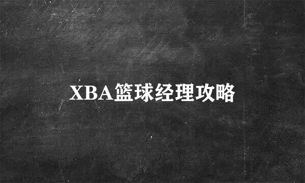 XBA篮球经理攻略