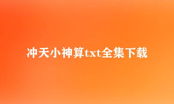 冲天小神算txt全集下载