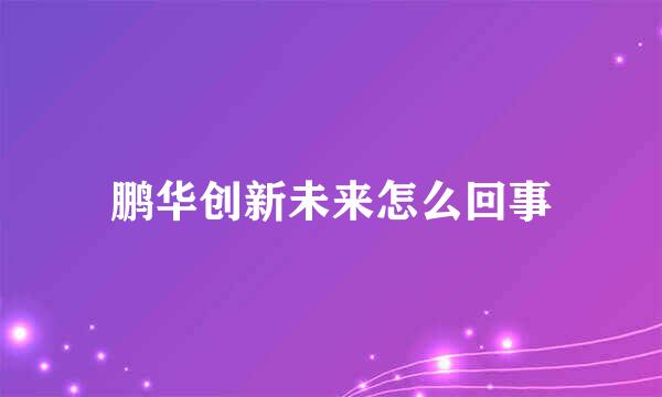 鹏华创新未来怎么回事