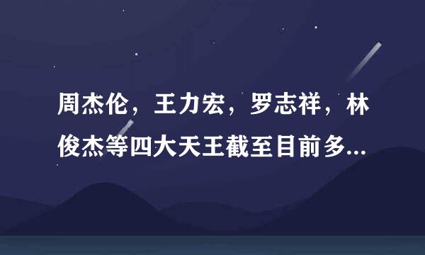 周杰伦，王力宏，罗志祥，林俊杰等四大天王截至目前多大年龄了？