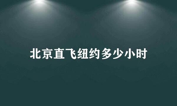 北京直飞纽约多少小时