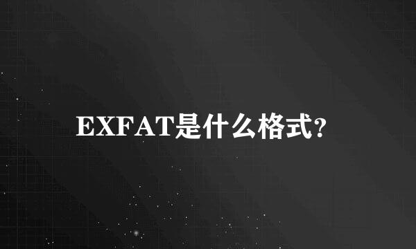 EXFAT是什么格式？