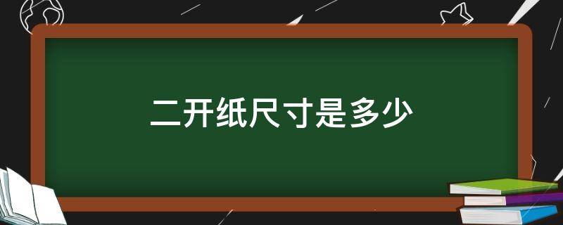 2开纸尺寸是什么?