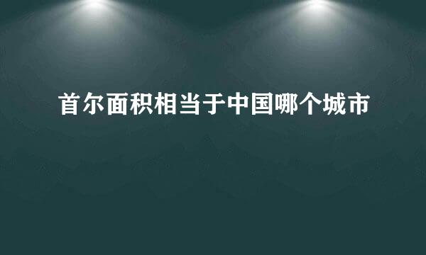 首尔面积相当于中国哪个城市