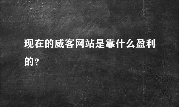 现在的威客网站是靠什么盈利的？