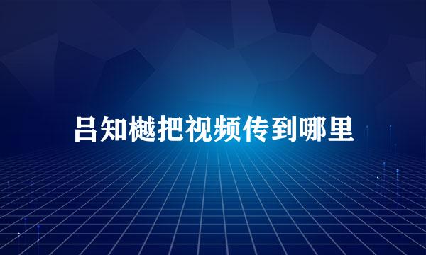 吕知樾把视频传到哪里