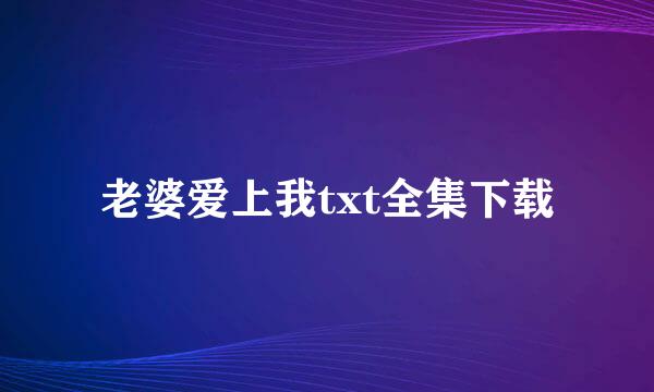 老婆爱上我txt全集下载