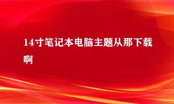 14寸笔记本电脑主题从那下载啊