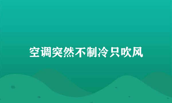 空调突然不制冷只吹风