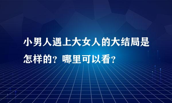 小男人遇上大女人的大结局是怎样的？哪里可以看？