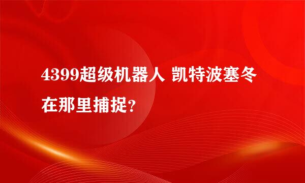 4399超级机器人 凯特波塞冬在那里捕捉？