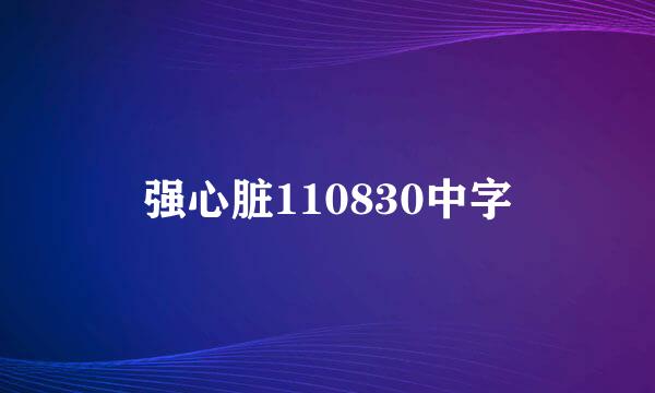 强心脏110830中字