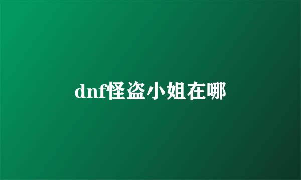 dnf怪盗小姐在哪