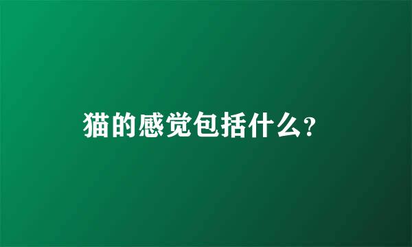 猫的感觉包括什么？