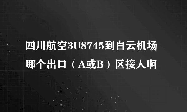 四川航空3U8745到白云机场哪个出口（A或B）区接人啊