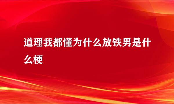 道理我都懂为什么放铁男是什么梗