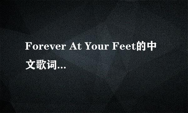 Forever At Your Feet的中文歌词是什么意思