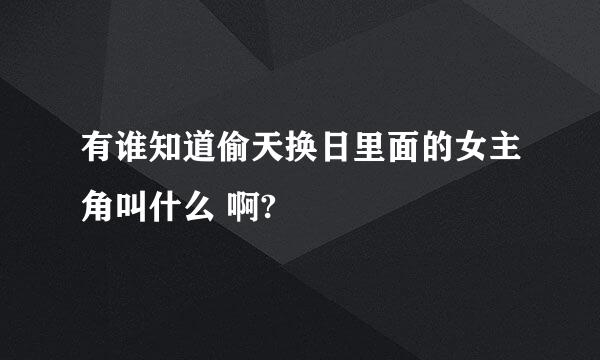 有谁知道偷天换日里面的女主角叫什么 啊?