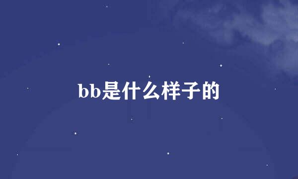 bb是什么样子的