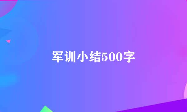 军训小结500字