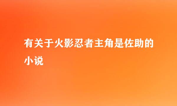 有关于火影忍者主角是佐助的小说