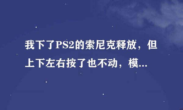 我下了PS2的索尼克释放，但上下左右按了也不动，模拟器是PCSX2，怎么设定才能玩