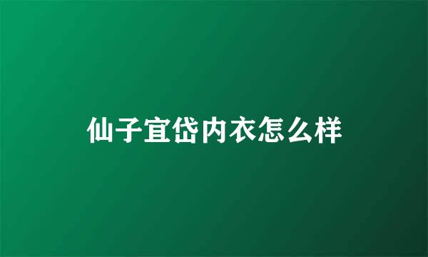 仙子宜岱内衣怎么样