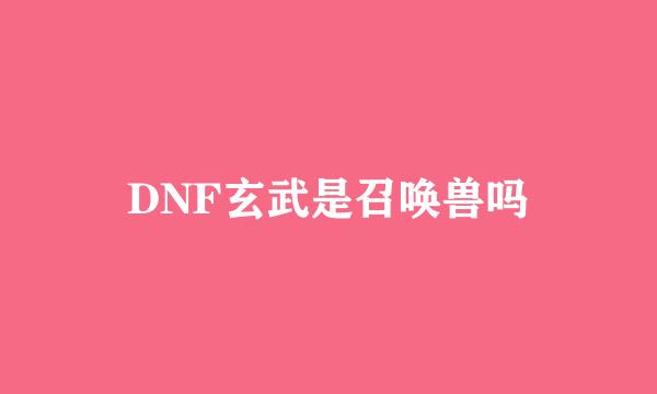 DNF玄武是召唤兽吗