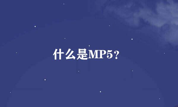 什么是MP5？