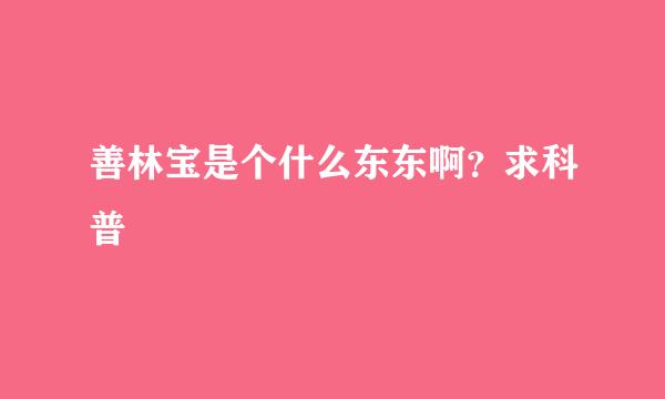 善林宝是个什么东东啊？求科普