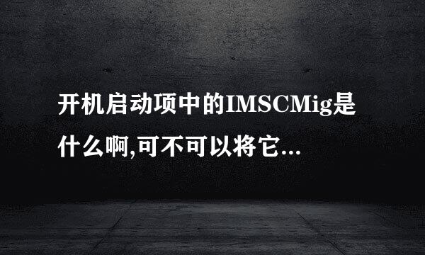 开机启动项中的IMSCMig是什么啊,可不可以将它禁用了?