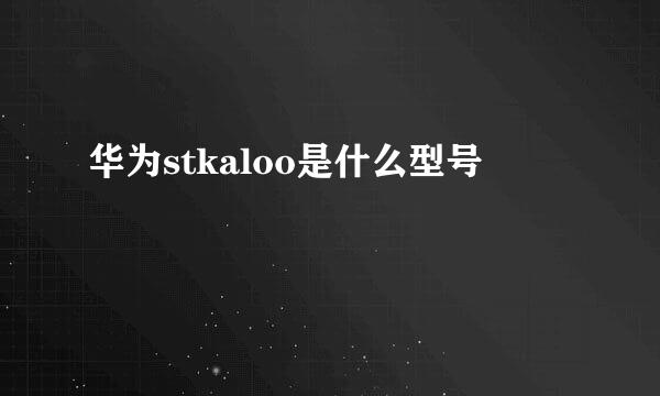 华为stkaloo是什么型号