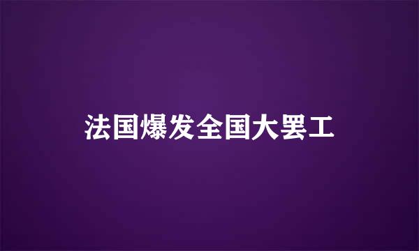 法国爆发全国大罢工