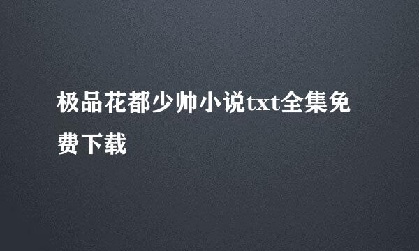 极品花都少帅小说txt全集免费下载