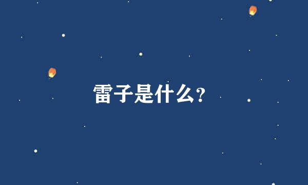 雷子是什么？