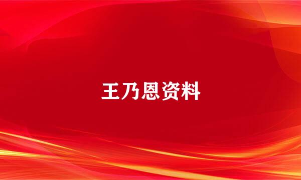 王乃恩资料