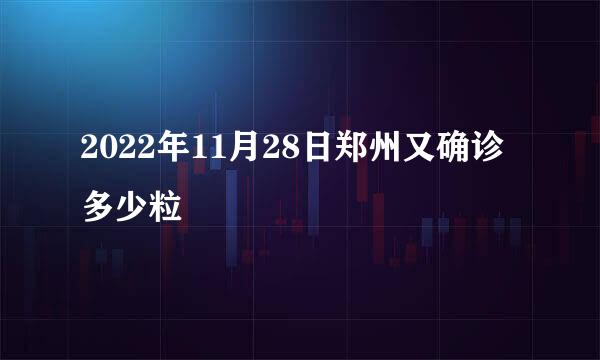 2022年11月28日郑州又确诊多少粒