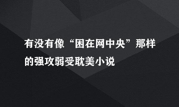 有没有像“困在网中央”那样的强攻弱受耽美小说